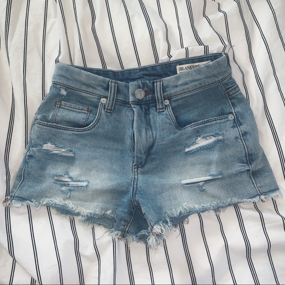 high rise cutoff jean shorts